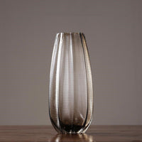 Colored Transparent Glass Vase With Diamonds