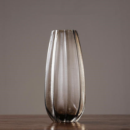 Colored Transparent Glass Vase With Diamonds