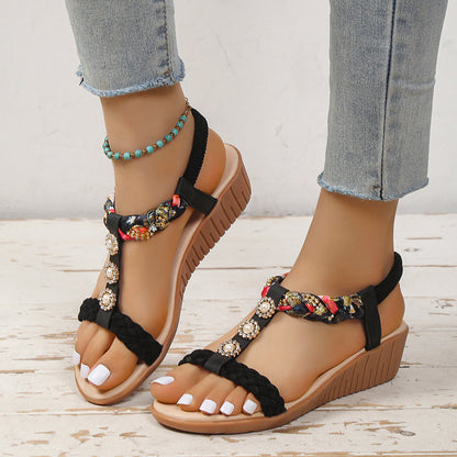 Bohemian Braided Sandals Summer Shoes