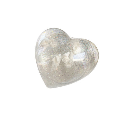 Love Transparent Glitter Bracket Paste Type Retractable Desktop Support