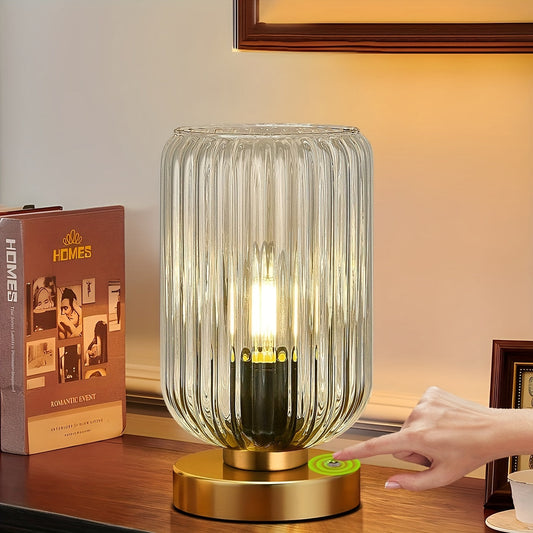 Lampe de table tactile sans fil avec batterie rechargeable – Veilleuse de chevet LED à intensité variable