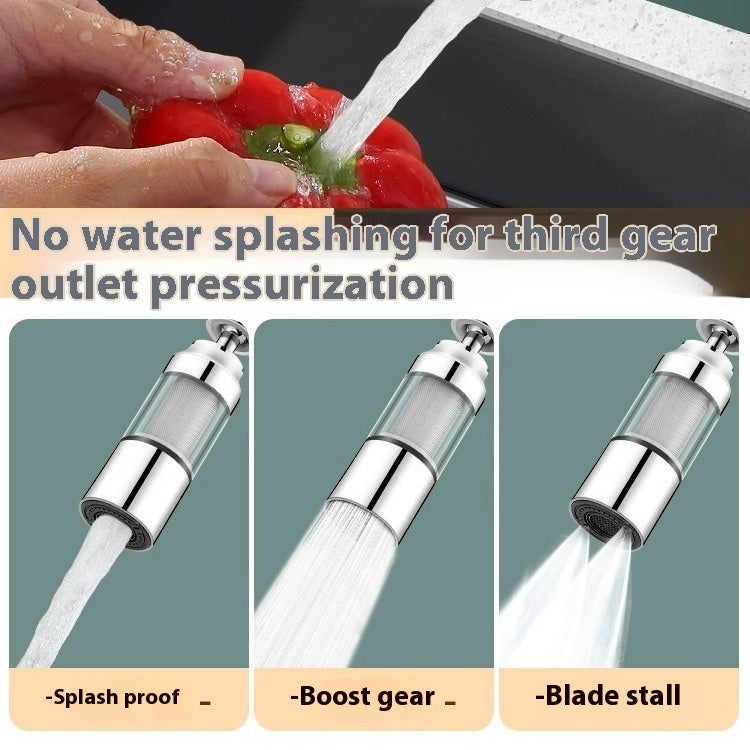 Cylindrical Double-Filter Anti-Splash Faucet Head