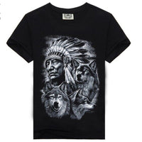 Men's Casual Fashion Round Neck 3D Digital Printing Short-sleeved T-shirt