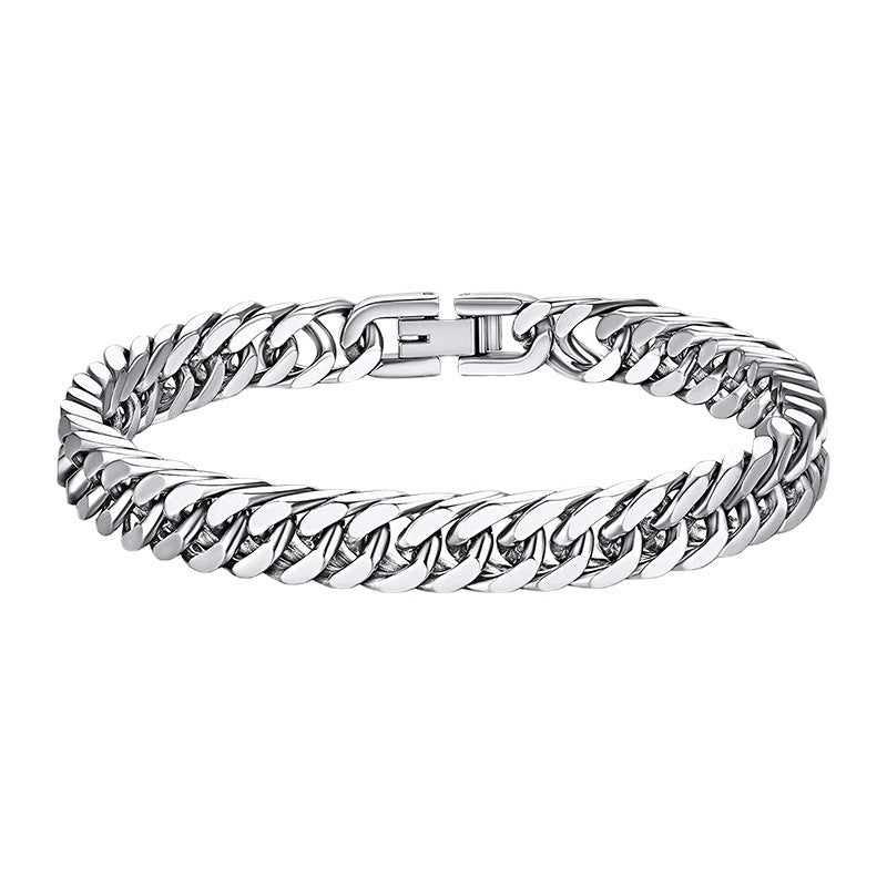 Pulsera personalizada de acero de titanio estilo punk