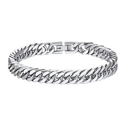 Pulsera personalizada de acero de titanio estilo punk
