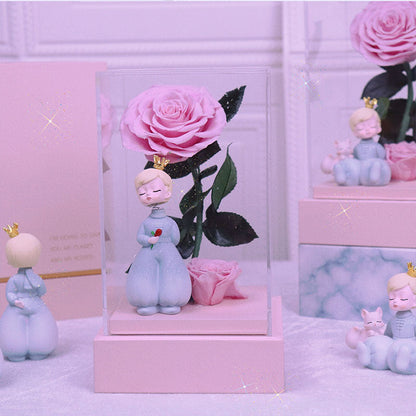 The Little Prince Eternal Life Flower Transparent Acrylic Gift Box