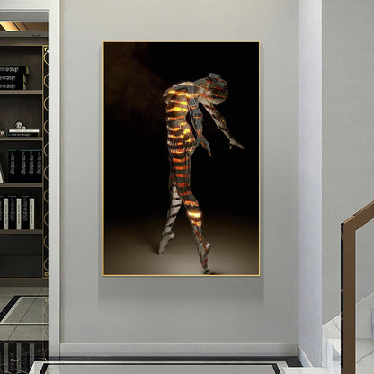 Abstract Woman Canvas Painting Wall Sculpture