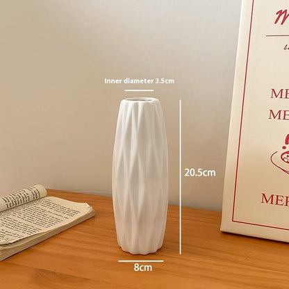Tulip Vase Creative Living Room Flower Arrangement White Flower Device