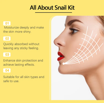 Snail Secretion Facial Care Gift Set – Anti-Aging Nourishing Skincare Set for Radiant Skin