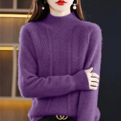 Half Turtleneck Thick Loose Pullover Sweater