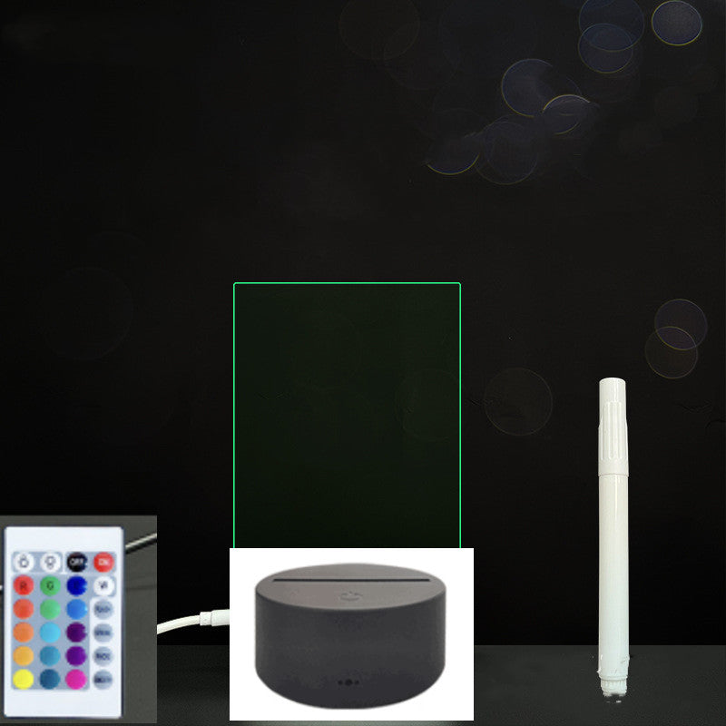 Tableau de messages manuscrits en acrylique 3D avec lumière LED