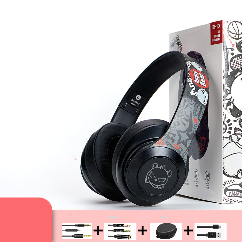 Casque Bluetooth supra-auriculaire à réduction de bruit pliable avec autonomie ultra-longue pour hommes et femmes