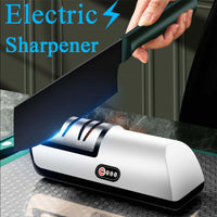 Aiguiseur de couteaux électrique rechargeable par USB, automatique et réglable, pour affûter rapidement les couteaux, les ciseaux et les meuleuses de cuisine