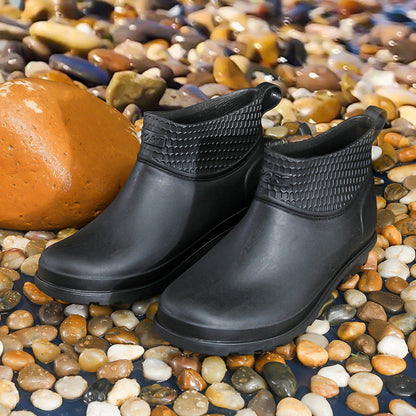 Bottes de pluie à semelle en acier, anti-écrasement et anti-perforation, type bottes en caoutchouc, chaussures aquatiques