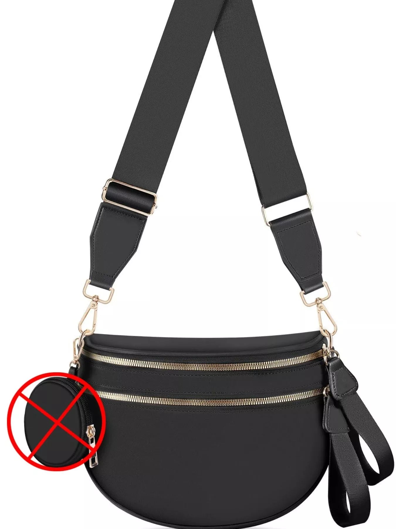 Multi-Pocket Adjustable Strap Crossbody Bag