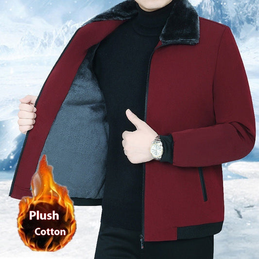 Abrigo Forrado de Borrego para Hombre Ropa de Invierno