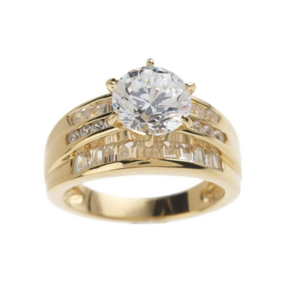 Retro Ring Luxury Exaggerated Zircon Ring Jewelry