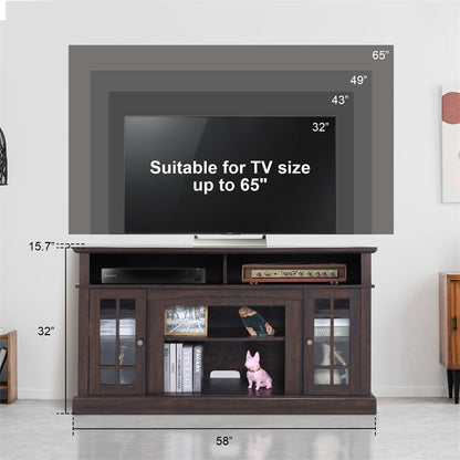 Meuble TV en bois de style vintage pour salon