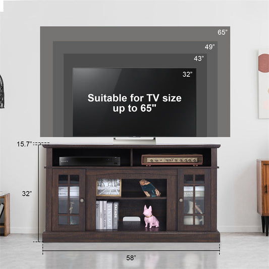 Meuble TV en bois de style vintage pour salon