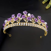 Purple Rose Crystal Jewelry