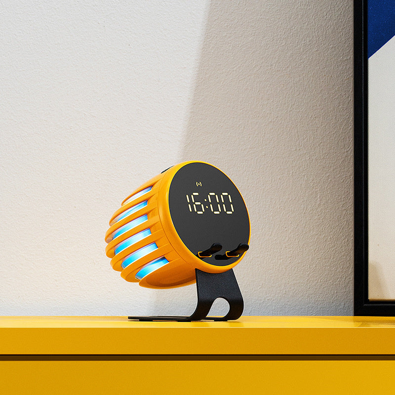 Sensor de luz, luz de respiración, soporte para teléfono, reloj, audio