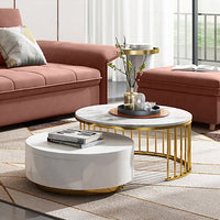 Mesa de centro redonda de mármol de Fashion Net Red