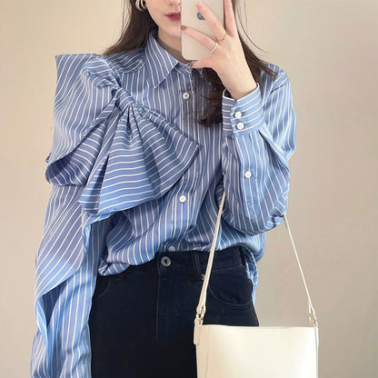 Women's Blue Striped Blouse