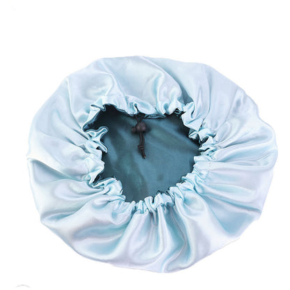 Double color lace night hat