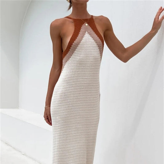 Jupe longue en maille, panneau de bikini, grande taille, plage