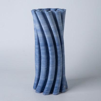 Blue And White Ceramic Large Vase Model Room Living Room Decoration Flower Arrangement
