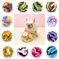 Balle à Renifler Jouet Interactif pour Chien Balle Jouets Puzzles de Stimulation Mentale pour Chien Tapis de Nourriture pour Jeu d'Enrichissement pour Chiens Soulagement du Stress Portable Lavable en Machine