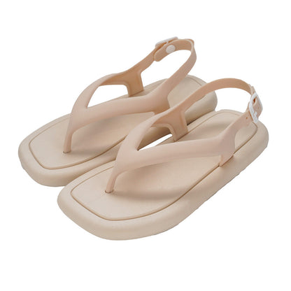 Personalized Simple Solid Color Flip-toe Sandals