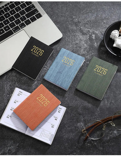 A7 2026 English Planner Book – Mini Pocket Weekly Calendar