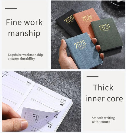 A7 2026 English Planner Book – Mini Pocket Weekly Calendar