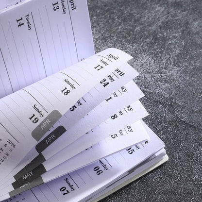 A7 2026 English Planner Book – Mini Pocket Weekly Calendar