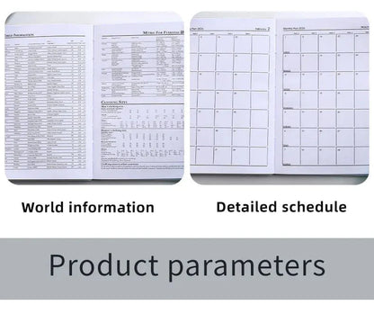 A7 2026 English Planner Book – Mini Pocket Weekly Calendar