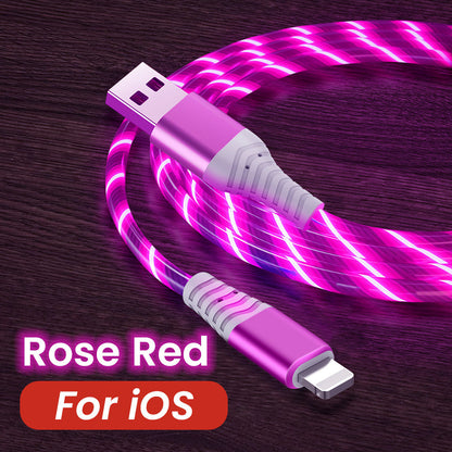 Fast Charging And Luminous Mobile Phone Data Cable