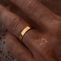 Simple Plain Aperture Titanium Steel Ring Adjustable Personalized