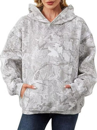 Full Size Kangaroo Pocket Long Sleeve Hoodie Plus Size