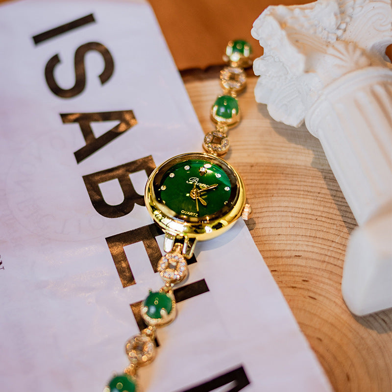 Chalcedony Jade Quartz Watch