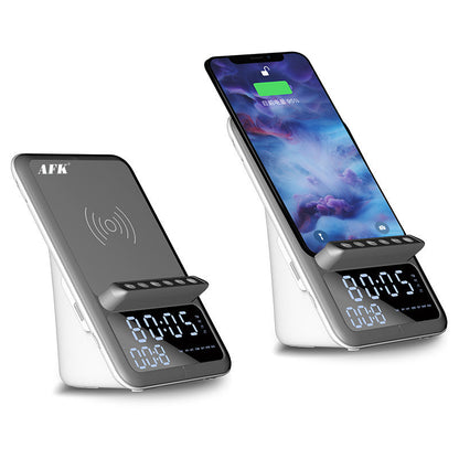 Réveil avec haut-parleur Bluetooth et support de téléphone pour chargeur sans fil