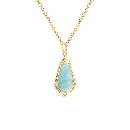 925 Silver Relief Tianhe Stone Double-sided Pendant