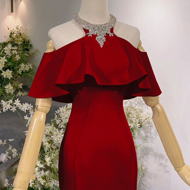 Robe de mariée sirène lie de vin pour femme Toast Clothing
