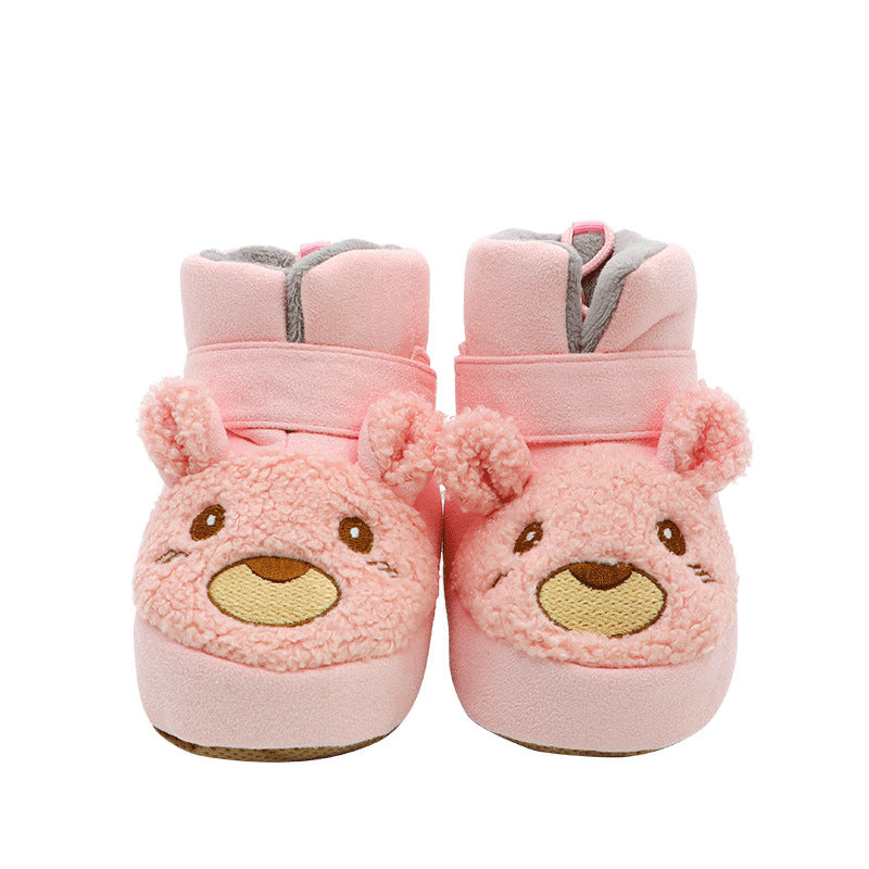 Chaussures mi-montantes isolées avec peluche pour éviter la chute de poils