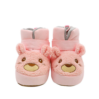 Chaussures mi-montantes isolées avec peluche pour éviter la chute de poils