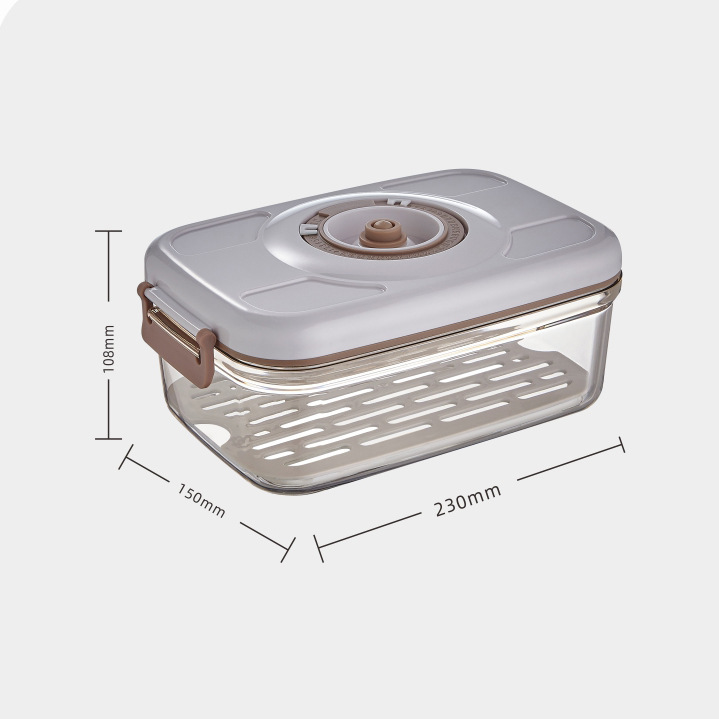 Caja de vacío para alimentos – Contenedor hermético transparente para almacenar alimentos frescos y organizar la cocina