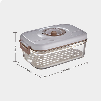Caja de vacío para alimentos – Contenedor hermético transparente para almacenar alimentos frescos y organizar la cocina
