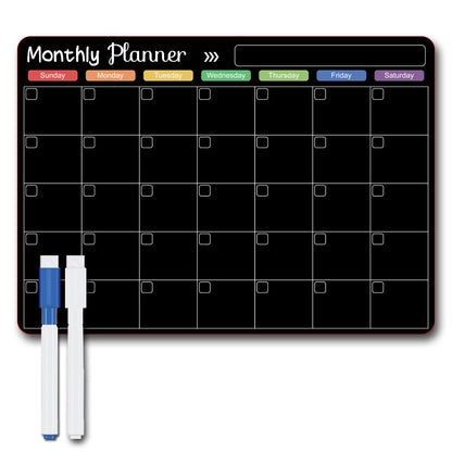 Calendar Magnetic White-board Wall Sticker Learning Schedule Refridgerator Magnets Message Board