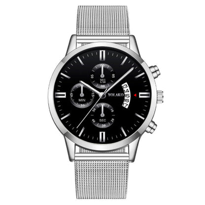 Fashion Calendar Six-pin Three-eye Men's Watch