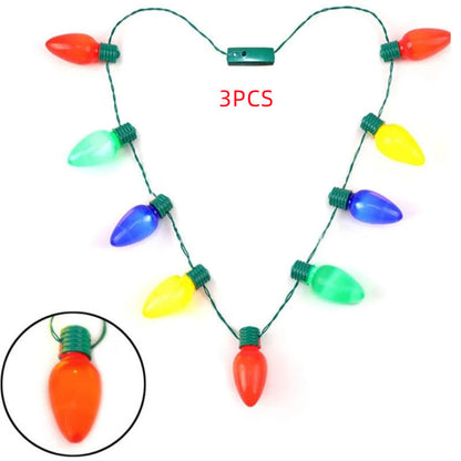 Christmas Halloween Luminous Necklace Colorful Bulb Party Supplies